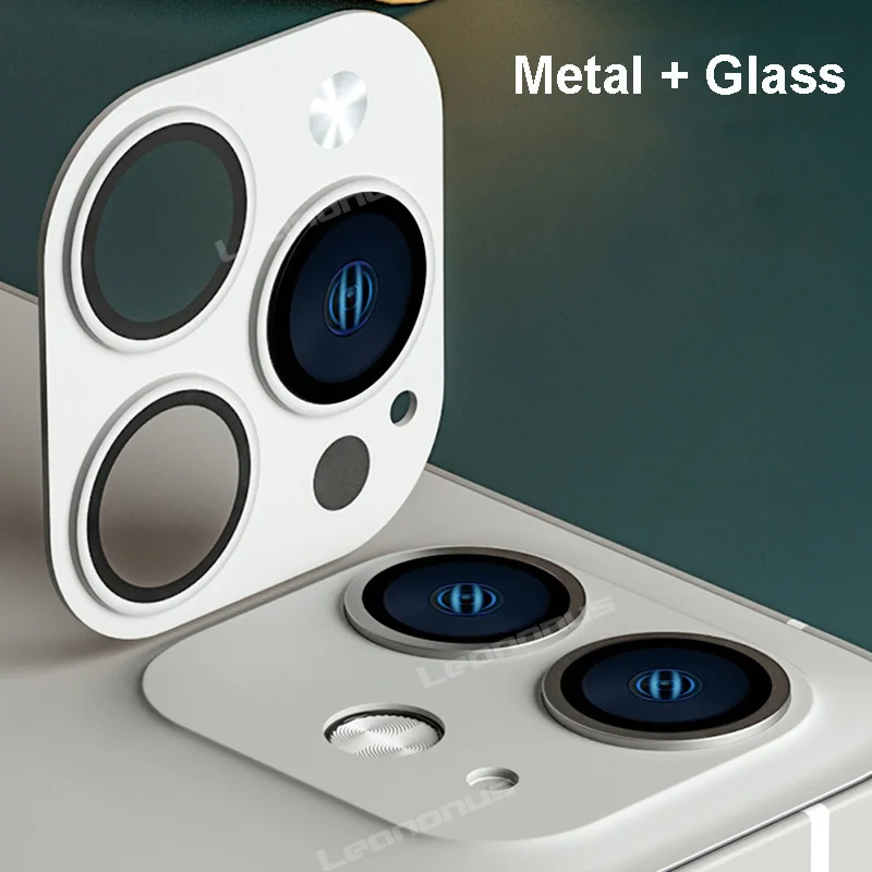 Metal Camera Lens For iPhone 12 11 to 13 Pro Lens Cover Film for iPhone XR to 13 Mini Lens Camera Fake Tempered Glass Protector