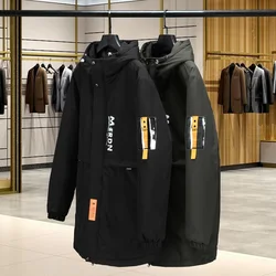 Nova jaqueta de inverno dos homens moda quente solto preto grosso masculino plus size 6xl 7xl 8xl 9xl 10xl parkas casacos com capuz roupas outerwear