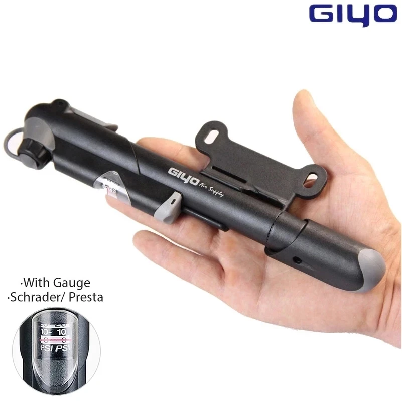 GIYO Mini Hand Pump GP-04s/41s/61s Bicycle Air Pump Ball Toy Tire Inflator Schrader /Presta Valve Portable MTB Road Bike Pump