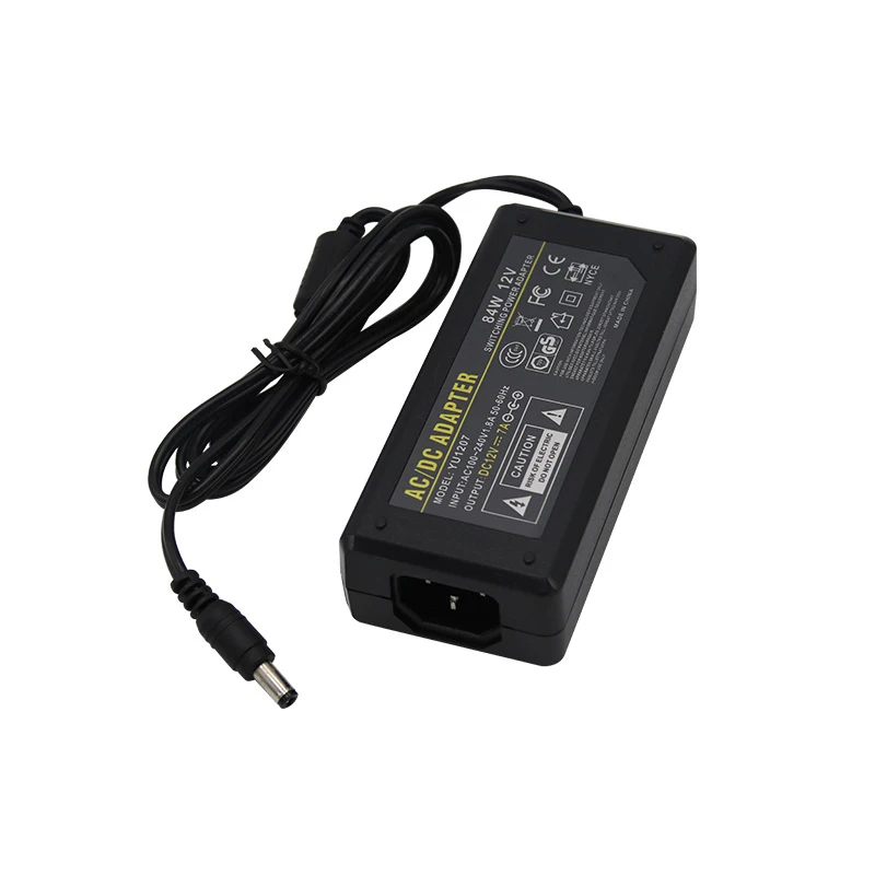 AC 110 220V to DC12V 7A 84W Power Supply Adapter Transformer LED Driver Converter Charger For LCD CCTV 5050 3528 LED Strip Light