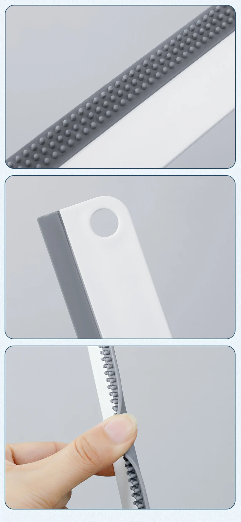 Portable Glass Wiper Scraper Kitchen Bathroom Glass Cleaning Tools Soft Silicone for Car Mirror Cleaner Squeegee Window Cleaning