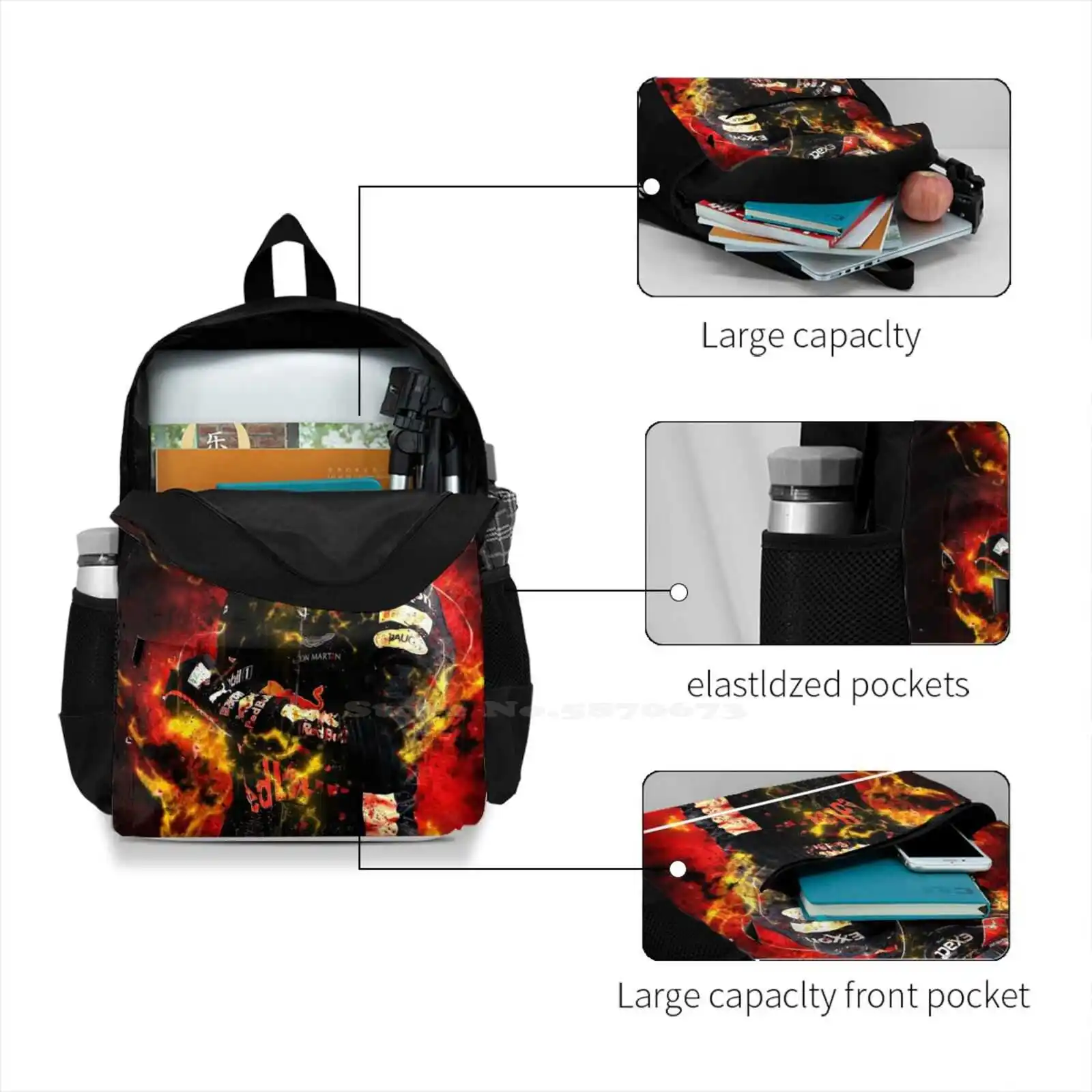 Women Men Teens Laptop Travel School Bags Max Mad Mad Max Young Promise 2019 Quick Formulate 1 Mobile Cases Vettel