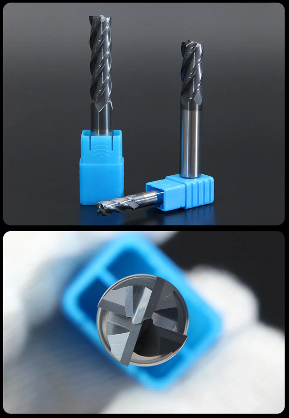 1PC High Quality Cnc Endmill HRC50 4 Flute Metal Cutter 1mm 2mm 3mm 4mm 6mm 8mm 10mm 12mm Alloy Carbide Milling Cutter End Mill