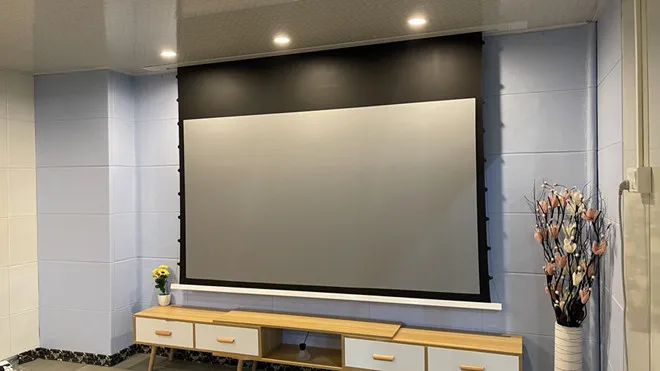 MIVISION 8K Schwarz Diamant/Kristall Umgebungs Licht Ablehnung ALR CLR Elektrische Einbau In-Decke Projektor Bildschirm, v1ALR – Detail 22