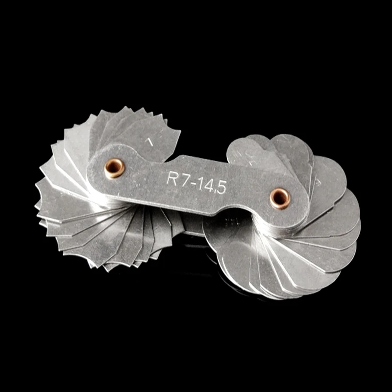 R1-R6.5/R7-R14.5/R15-R25 Radius Gauge Probe R Gauge mit 1-25 Klingen Palette für Industrielle Messung