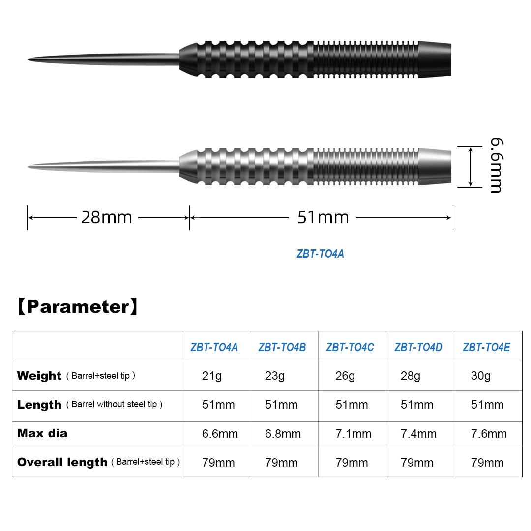 CyeeLife 21 23g 26 28 30 Gram Tungsten 90% Steel Dart Barrels 3pcs For Metal tip Dartboard No Accessories