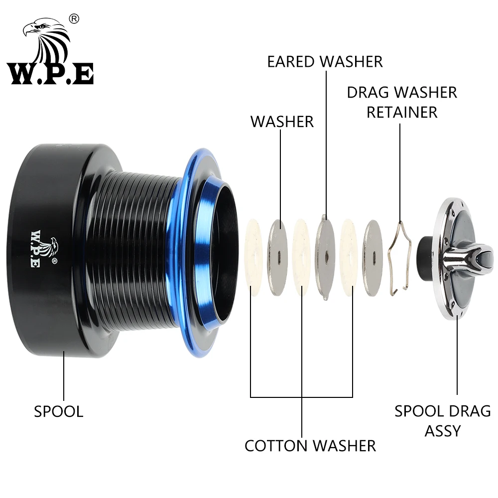 W.P.E KFT Carrete Spinning Alta velocidad 5,2:1 5+1 rodamientos - imagen 2