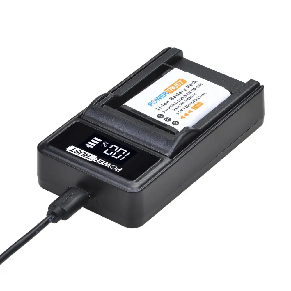 D-LI88 DLI88 DBL80 Camera Battery and Charger for Sanyo Xacti DMX