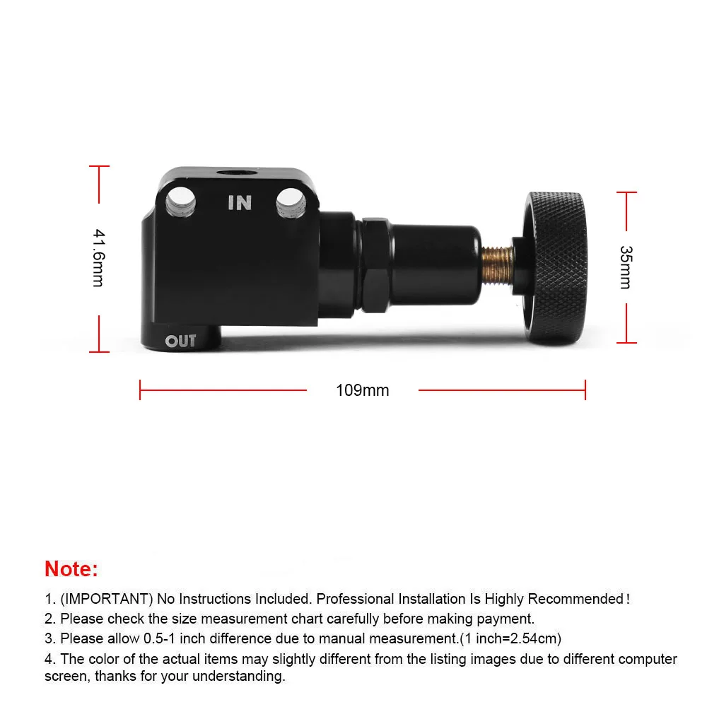 Brake Bias Proportioning Valve Pressure Regulator 1/8-27 NPT For Brake Adjustment Pressure Regulator Screw Knob Type