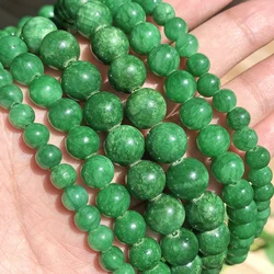 4 6 8mm Natural Stone Dark Green Emerald Jade Beads Round Loose Spacer Beads for Jewelry Making Diy Bracelet Earrings 15inch