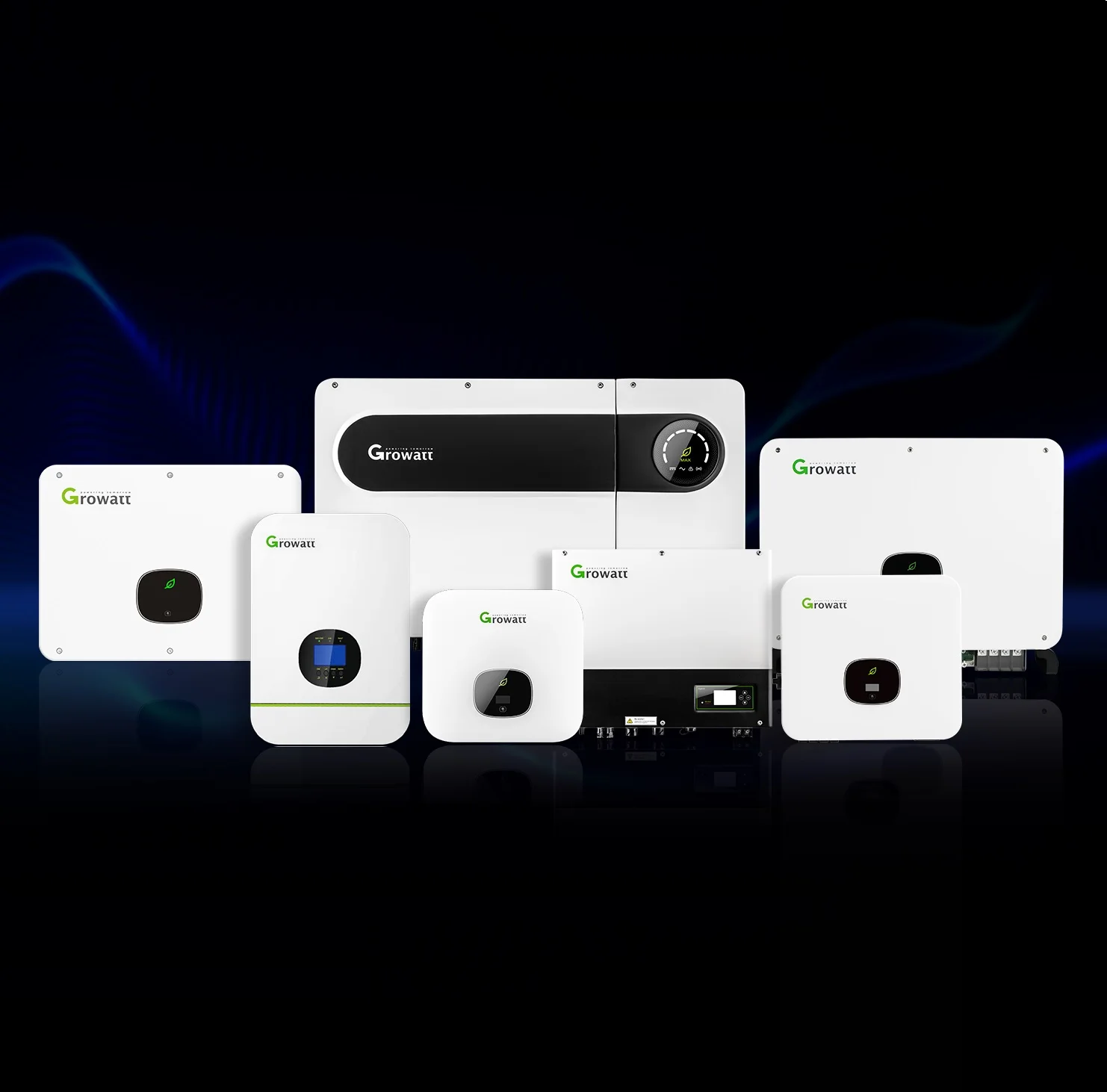 محول طاقة شمسية من سلسلة Growatt MAC 70KTL3-X MV 70KW 70000 واط مدمج مع متحكم في الشحن بالطاقة الشمسية MPPTs