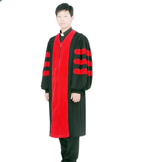 

Christian Priest Clothing Church Choir Robe Pray Preaching Winter Educational Academic Thick Men Black