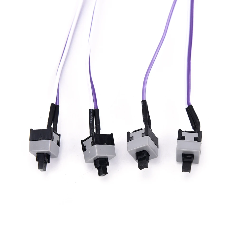 Push Button Switch Computer Motherboard Power Cable Switch On/Off/Reset Button Replacement Power Momentary Connector Cable