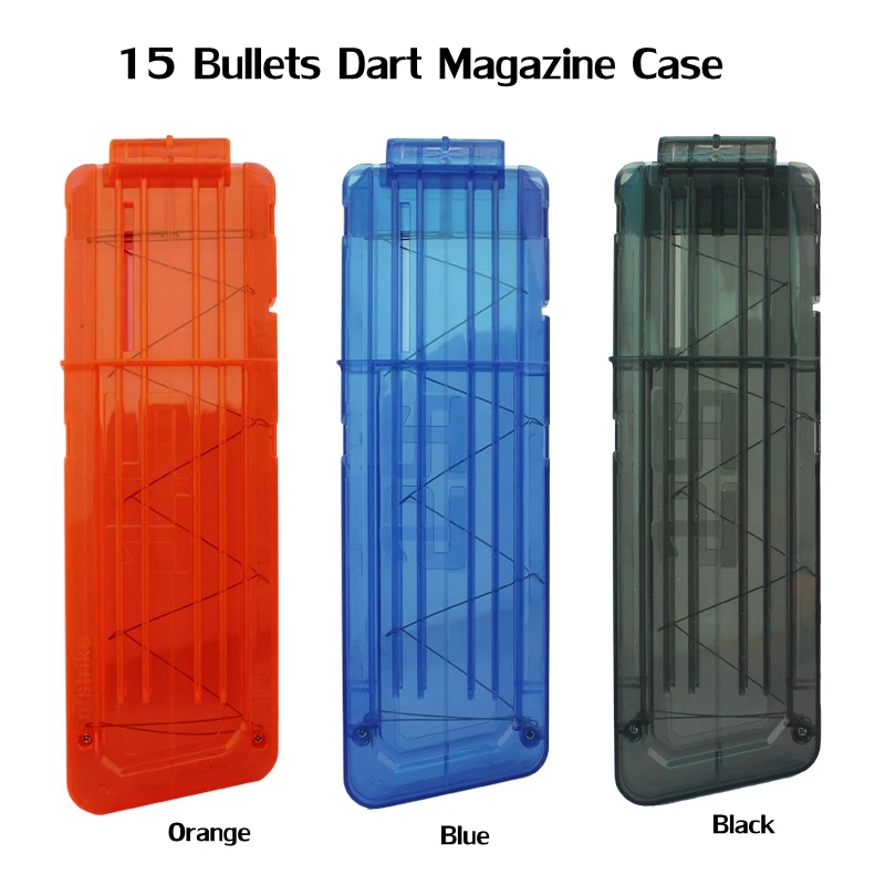 

Soft Bullet Clips 15 Bullets Dart Gun Clips Magazine Clip for Toy Dart Gun for Paintball Hunting CS BB