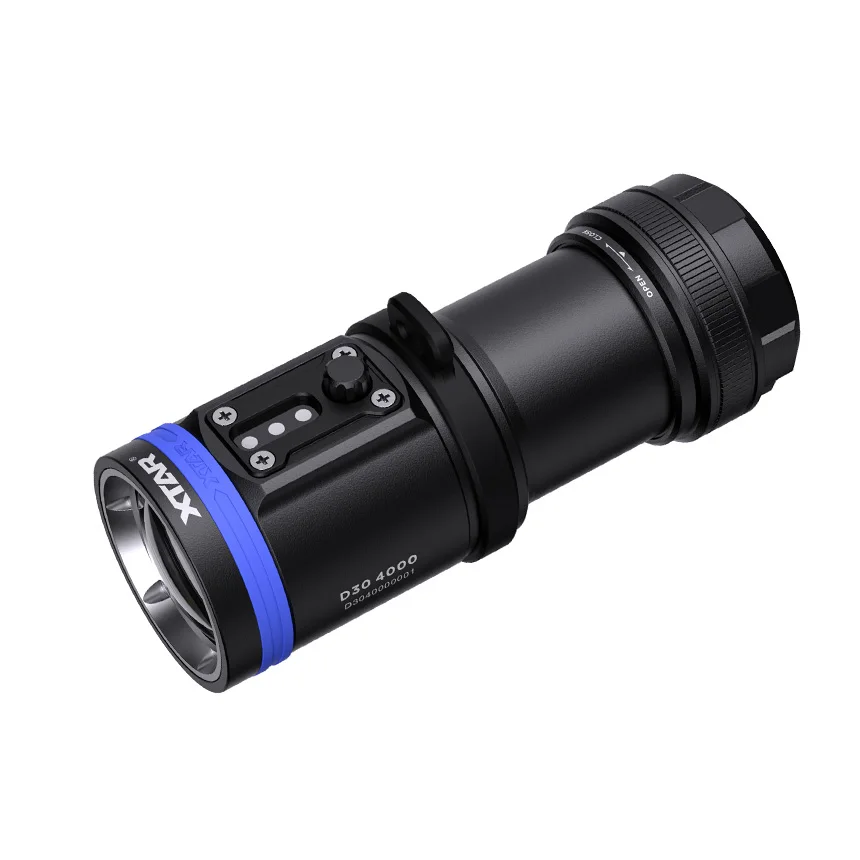 XTAR D30 4000 Diving Flashlight  4000 Lumen UV/Red/Blue Light Multi-color LEDUnderwater Photography Video Light