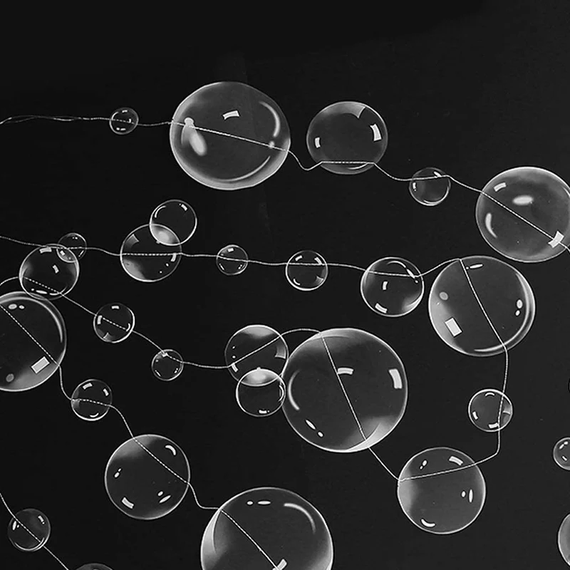 Guirlandes à bulles bleues sous la mer, décorations de fête petite sirène, moteurs de confrontation, banderole océanique, anniversaire, décoration