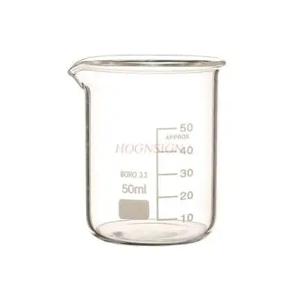 Thickened glass beaker 50ml graduated glass transparent experimental instrument