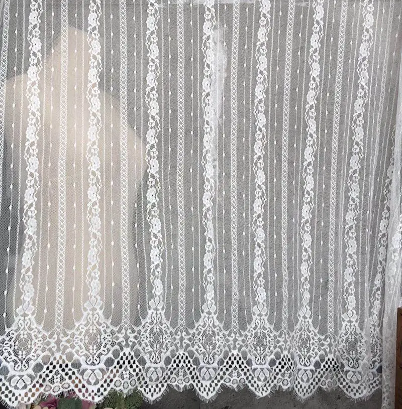 1.5m X3m Eyelash Lace Cloth DIY Home Textiles Curtain Bottoming Shirt Clothing Skirt Cloth