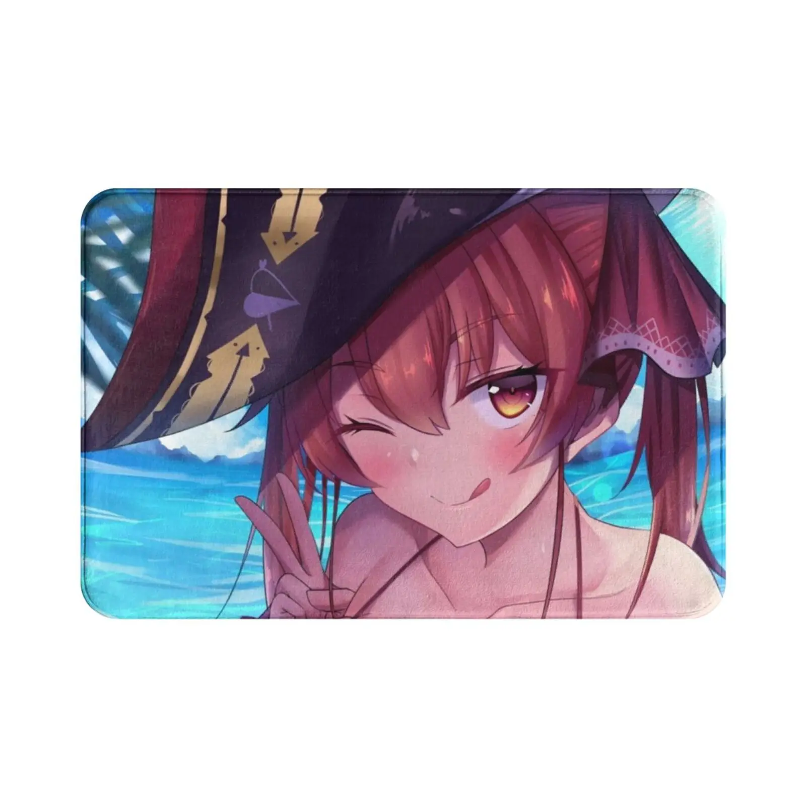 Tummy Marine Bed Senchou Marine Vtuber Carpet Mat Rug Cushion Soft Hentai Anime Manga Hololive Vtuber Virtual Youtuber