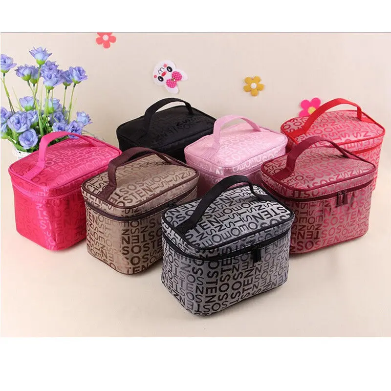 Women Cosmetic Bag Make Up Bag Cosmetic Organizer Make Up Bag Lady Lattice Make Up Brushes Bag Travel Wash Pouch