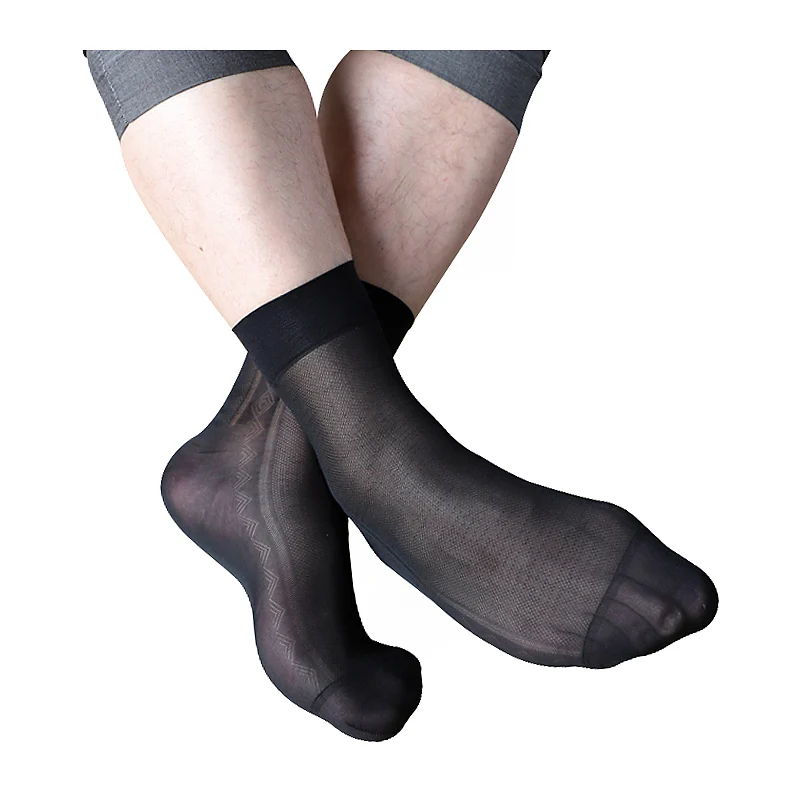 

Super Sheer Men Silk Socks Formal Suit Socks Dress Gay Sexy Socks 3 Colors Available Drop