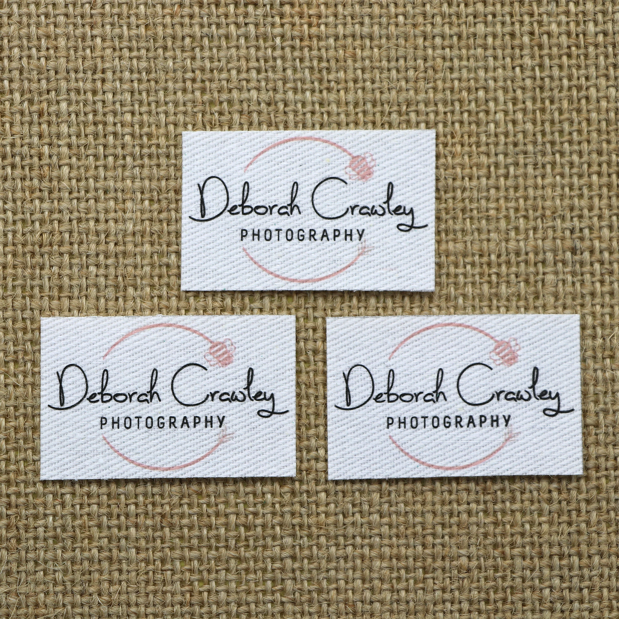 

60piece Custom Ironing Labels, Personalized Brand , Logo or Text, Clothing Labels, Custom Printed Fabric Label (YTa17)