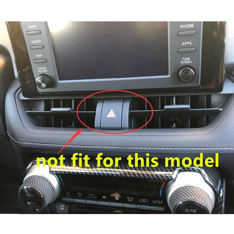 Per Toyota RAV4 XA50 Hybrid 2019 2020 2021 2022 2023 2024 ABS Car Central Control aria condizionata Vent Outlet Trim Case Cover