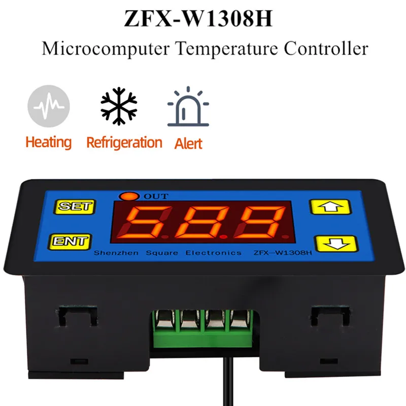 ZFX-W1308H Microcomputer Temperature Controller Thermostat Intelligent Time Controller Adjustable Electronic -55~120 ℃ 40% Off