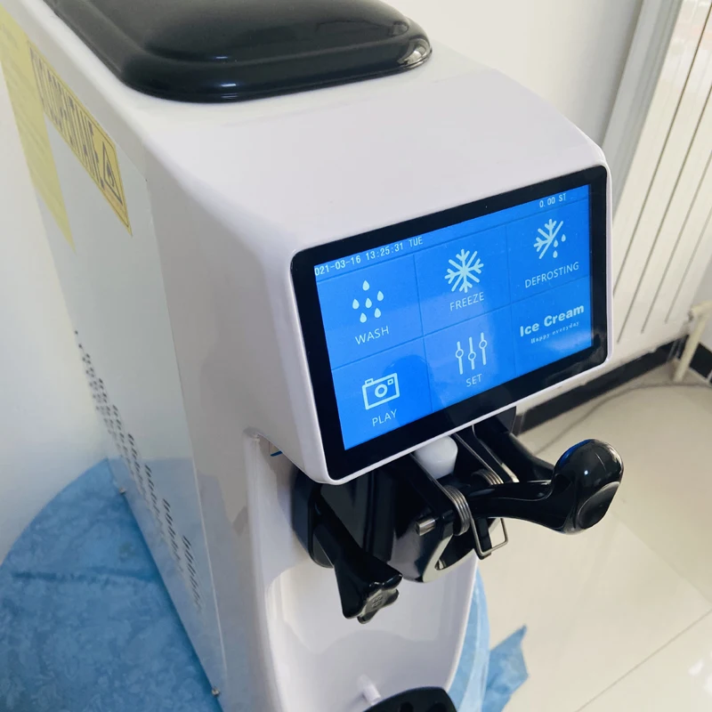 New 1050W desktop small soft ice cream machine Single flavor ice cream machine, Free Delivery