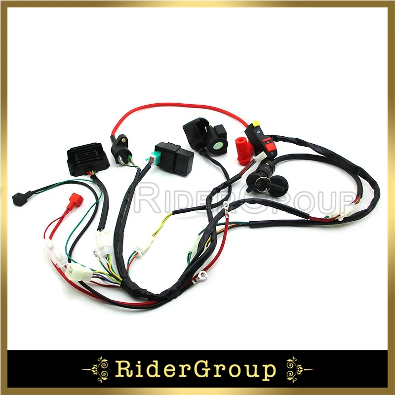 Zongshen 190cc Wiring Loom Harness Key Switch Ignition CDI Kit For 2 Valve Oil Cooled Electric Start Engine Pit Dirt Bikes