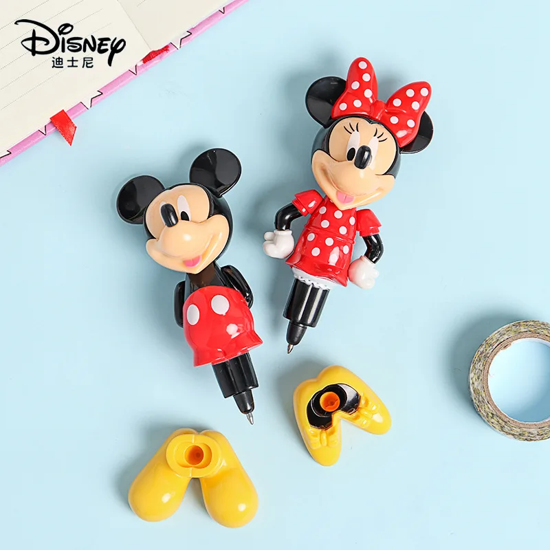 Disney Princess Mickey Minnie Rollerball Pen School Supplies 3d Ball Point Pen Novelty Pens 0.5mm Pens for Writing Child Gift