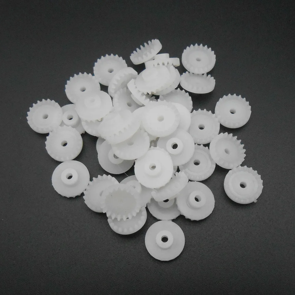 30PCS/Lot 0.5M 20T Plastic Crown Gear 0.5 Modulus 20 Teeth Aperture 2mm 1.95mm Tight Distribution 4MM X 11MM Gears DIY *FD501X30