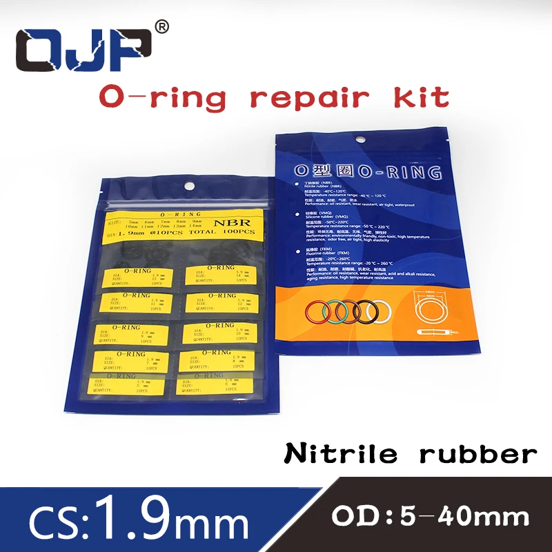 O-Ring Seal NBR CS1.9mm OD5/6/7/8/9/10/11/12/13/14/15/16/17/18/19/20/21/22/23/24/25/26/27/28/29/30/31/32/33/34/35/36/38/40*1.9mm