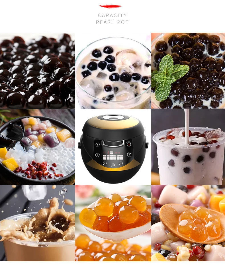 Milk tea shop electric pot tapioca Pearls balls cooker Boiling Sago/taro ball Cooking pot machine ntelligent Non-stick pan 5L