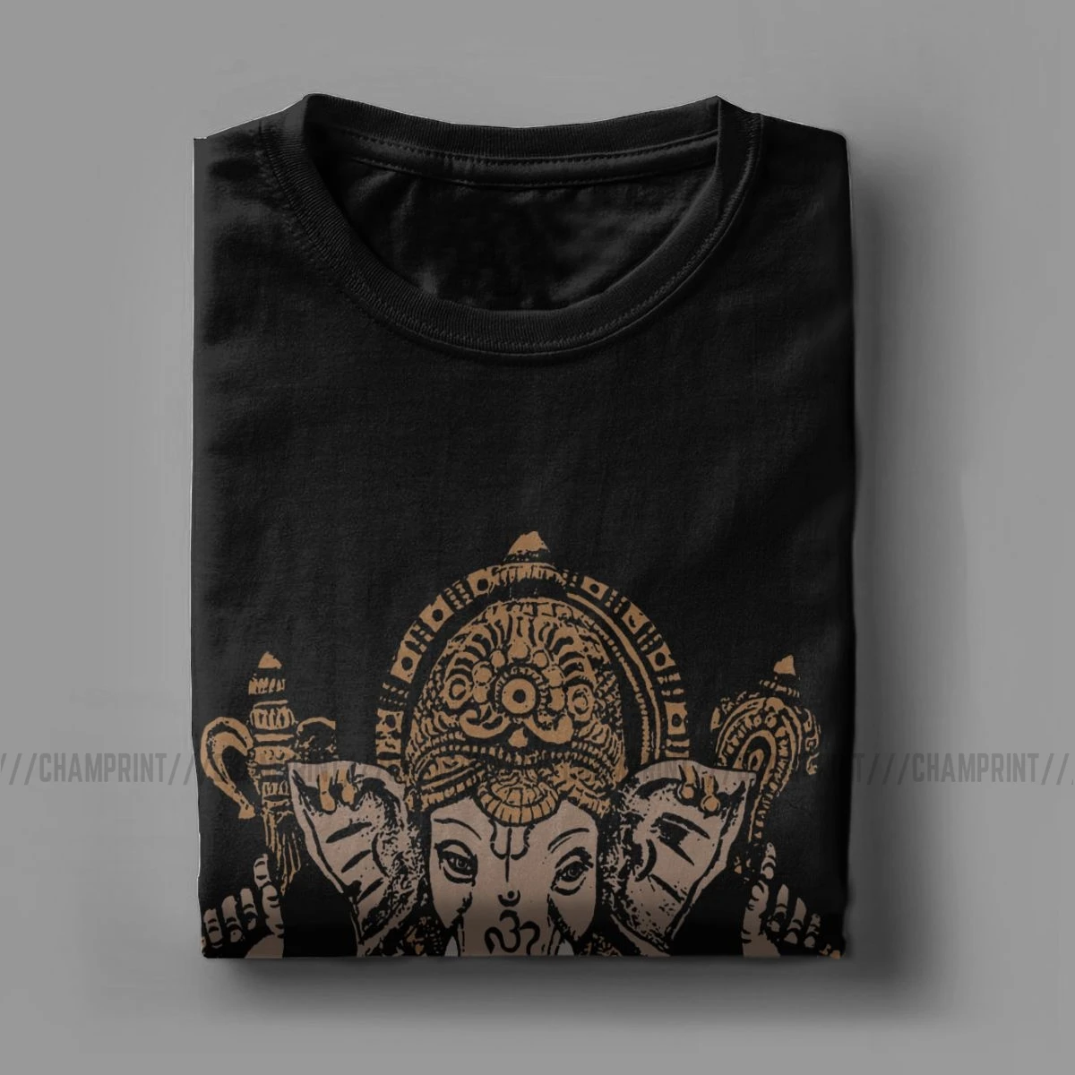 Ganesha 3D T Shirt Men\'s Cotton Awesome T-Shirts Round Collar Shiva Hindu God India Lingam Tees Short Sleeve Clothing Summer