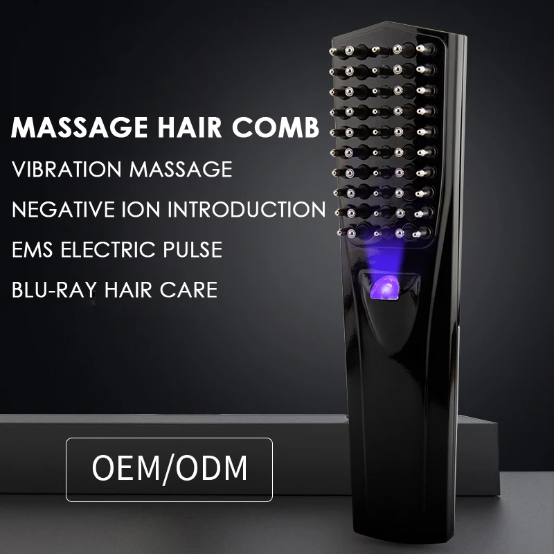 Handheld High-frequency Vibration Negative Ion Massage Comb Promotes Hair Growth Reducing Hair Loss and Regenerating Hair