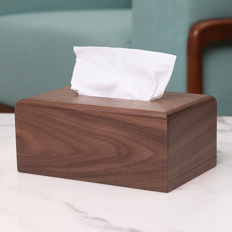 High Quality Wooden Tissue Box Solid Wood Napkin Holder Case Tissue Paper Dispenser Living Room Coffee Table Storage Box Home