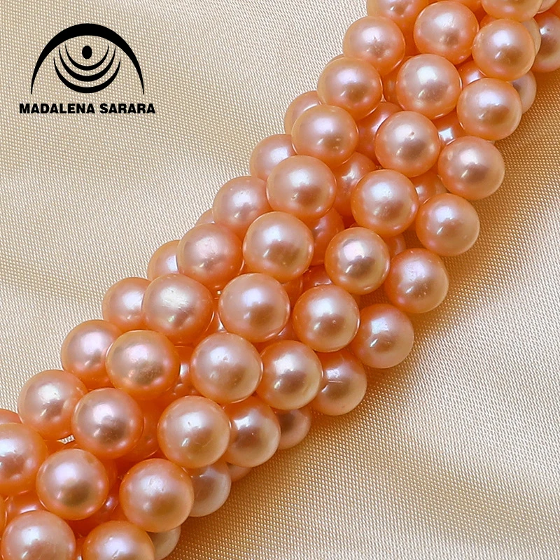 MADALENA SARARA 9-10mm AA Freshwater Pearl Genuine Natural Women Necklace Three Colors Options For DIY Jewelry Making