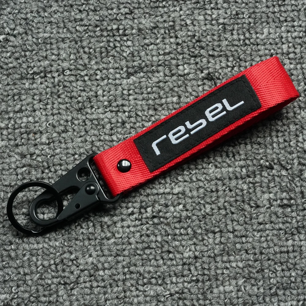 With Logo HONDA Embroidery Keychain Keyring Key Chain Ring For Honda Rebel CMX 300 500 CMX300 CMX500 2017- 2022 NEW Accessories