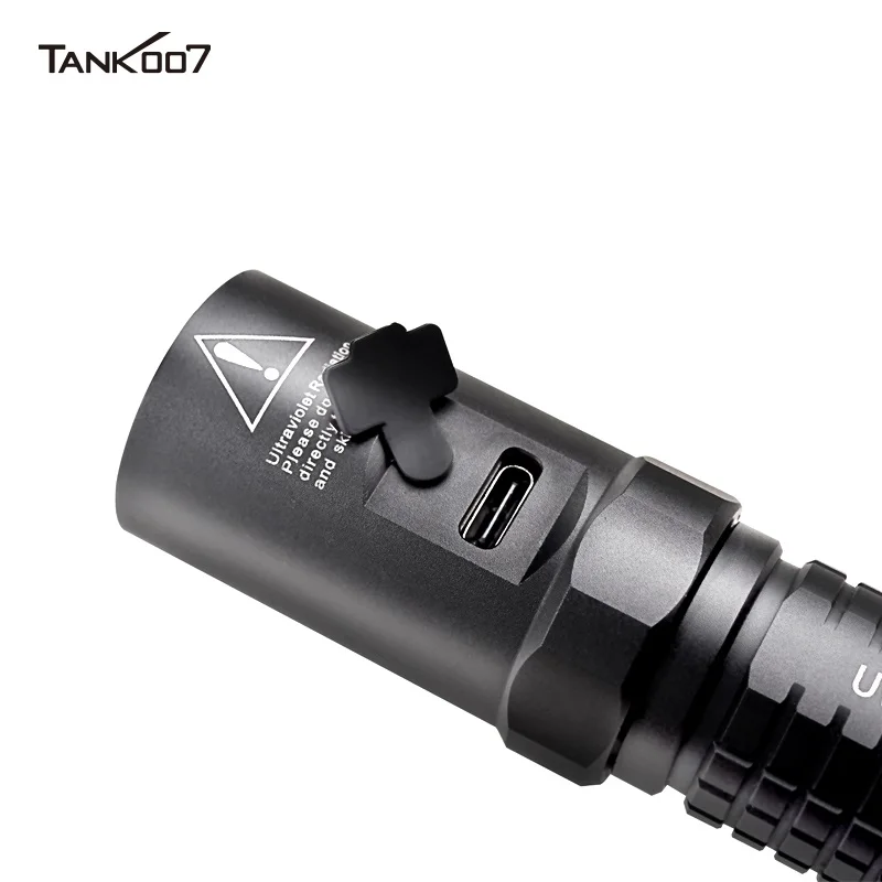 TANK007 NDT Anti-Counterfeit Antique Appraisal UV LED 365nm Blacklight Ultraviolet Light Flashlight Curing USB Rechargeable