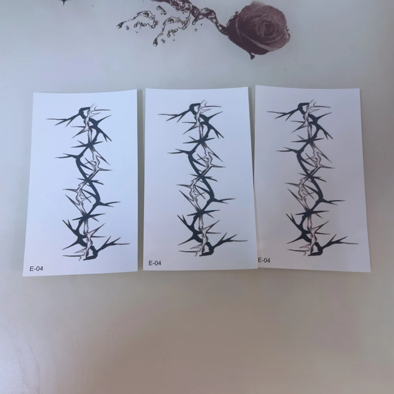 1Pc 팔 지점 방수 임시 문신 스티커 남자 여자 손 뒤로 성격 멋진 예술 가짜 문신 고딕 문신 스티커
