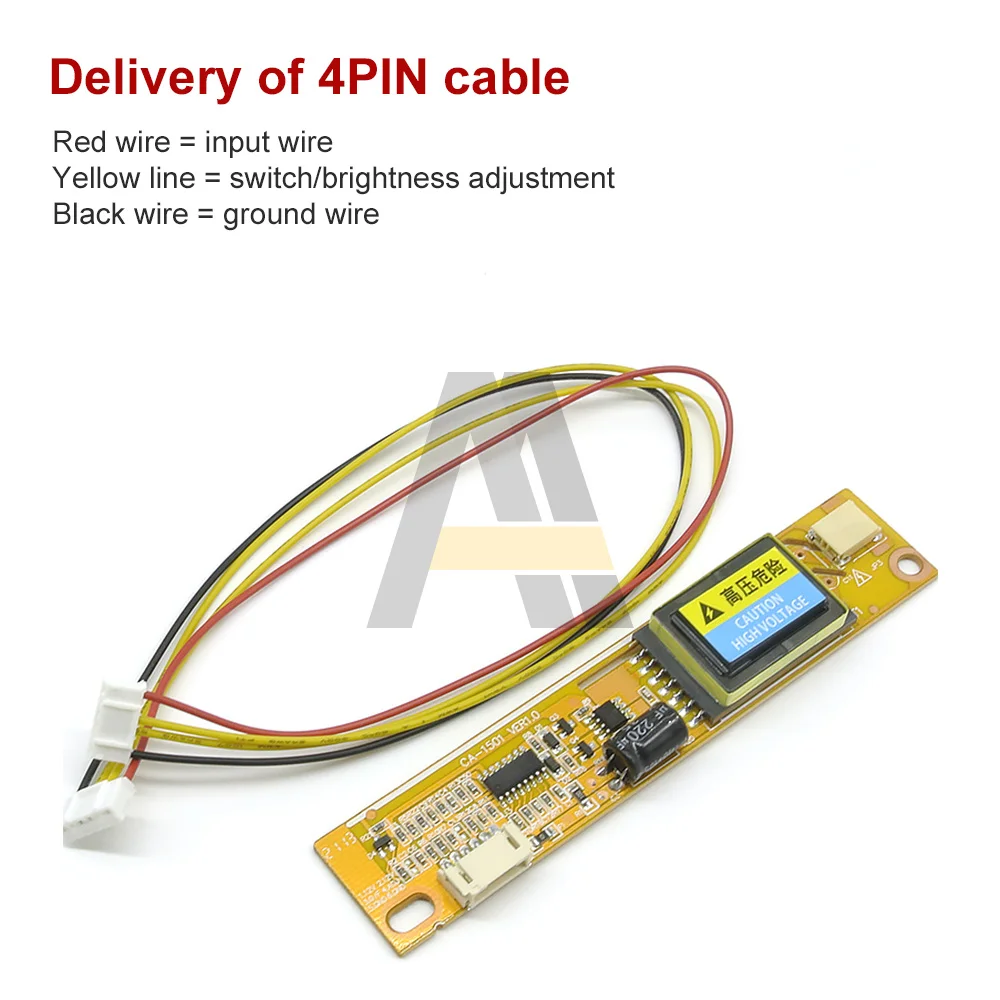 10-25V Wide Voltage LCD Monitor Single Lamp Connector High-Tension Bar Inverter for 15-22 inch LCD Screen Replacement/Repair