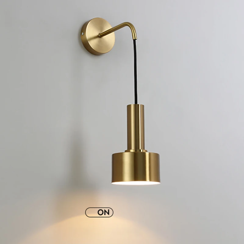 Nordic modern wall lamp E27 LED sconce light gold black indoor lighting home decor kitchen bedroom living room bedside decorate