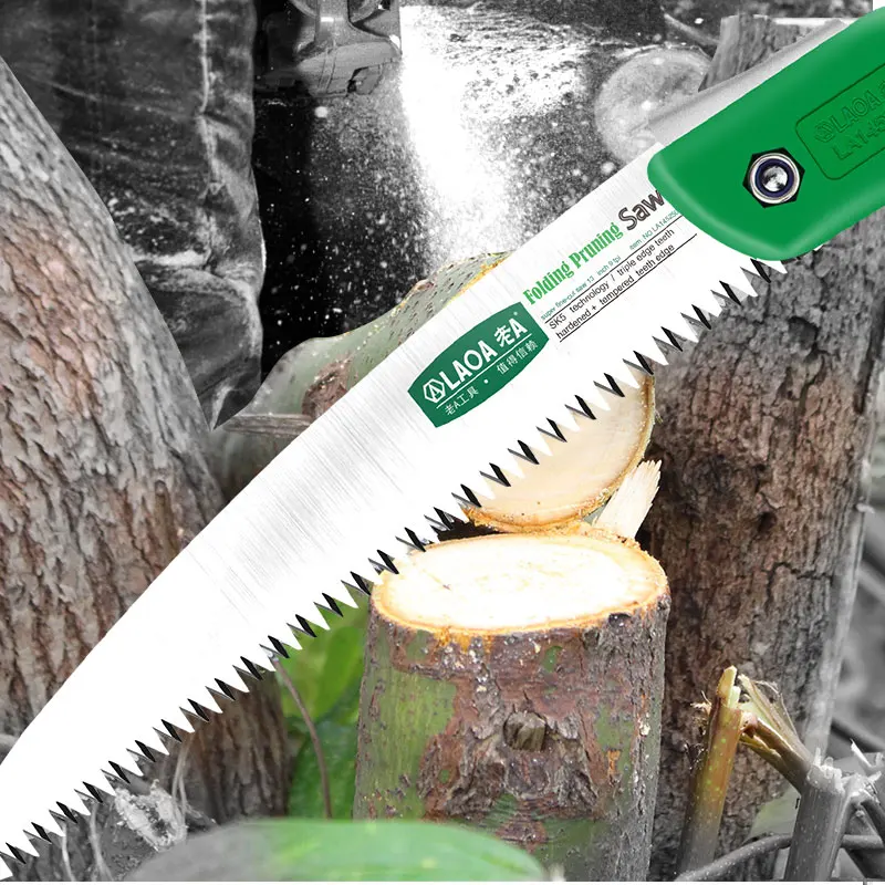 Laoa pruner SK5ตัดแต่งกิ่งสำหรับงานไม้เลื่อยสำหรับตั้งแคมป์กลางแจ้งเลื่อยฟันคมแบบ DIY