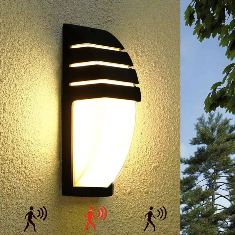 (Grandi dimensioni) lampada da parete impermeabile a LED per esterni sensore di movimento Radar Courty Garden portico Light 15W ad alta luminosità