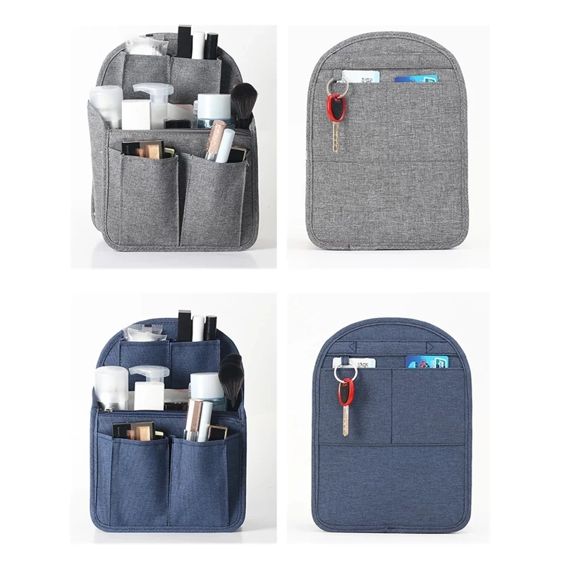 Organizador de mochila para hombre y mujer, bolsa de viaje con múltiples bolsillos, accesorios de aseo personal