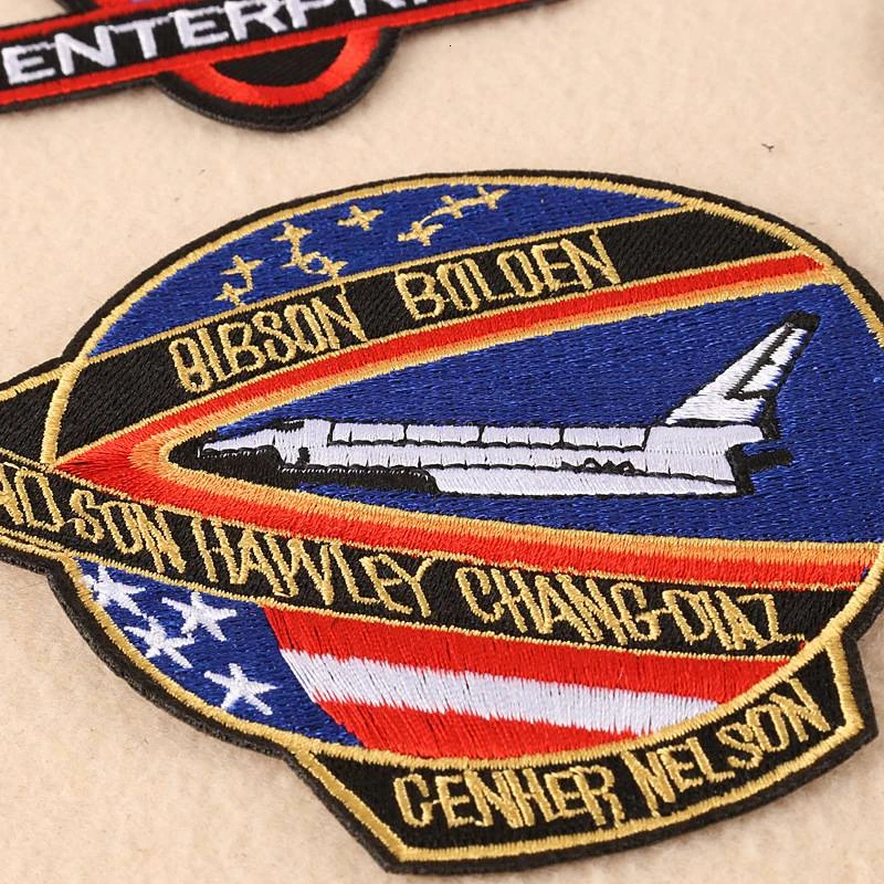 UFO Space Stickers Planet Embroidered Patches for Clothing DIY Iron on Patch on Clothes Morale Alien Patch Mountain Badge