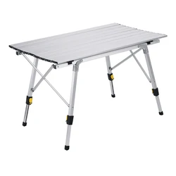 Outdoor Folding Table Camping Aluminium Alloy Picnic Table Waterproof Durable Folding Table Desk Ultralight Design 90*53*65cm
