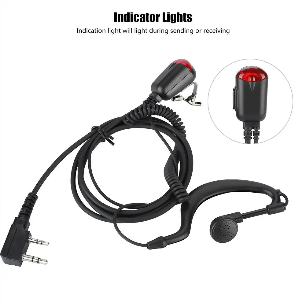 

YiNiTone Walkie Talkie with Light PTT G spape Headset Earphone Earpiece for BaofengUV-5R BF-888S Kenwood Ham Radio