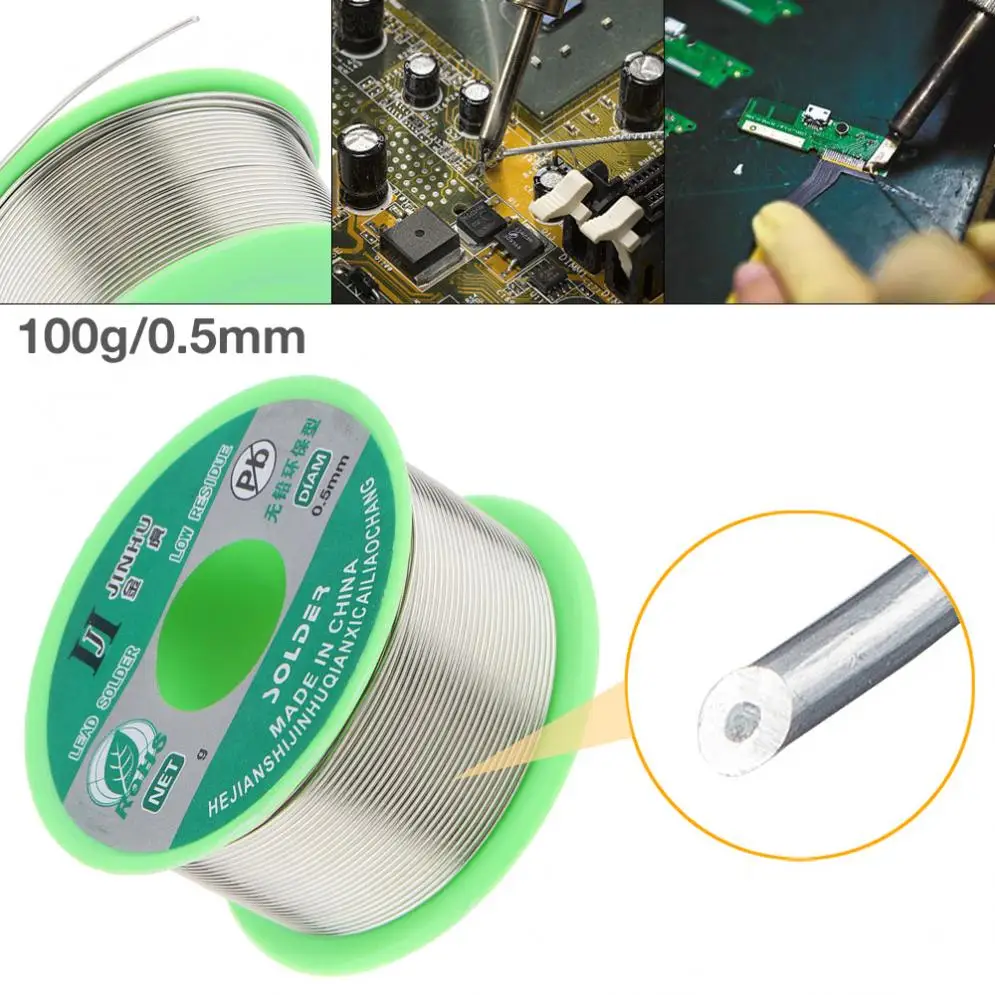 Solder Wire 0.5/0.6/0.8/1.0mm 100g 99.7% Sn 0.3% Cu Soldering Wires Welding Wire Rosin Core Solder with Flux Soldering Wire